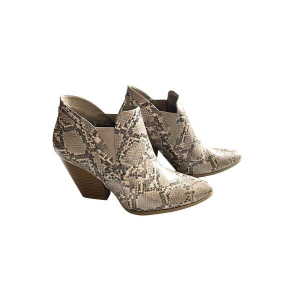 A.N.A Diablo Faux Snakeskin Ankle Booties Pointed Toe Western Fall Size‎ 9.5 - Picture 1 of 10